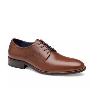 JOHNSTON & MURPHY Mens Stockton Dress Shoes US 11 Tan Brown Leather NIB
